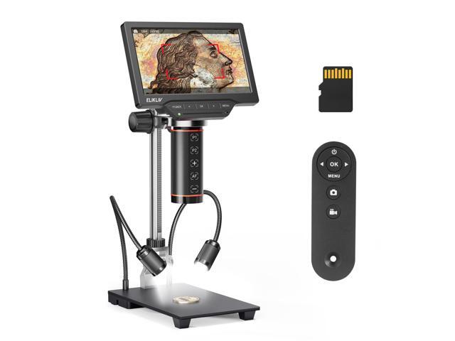 Autofocus Digital Coin Microscope: HDMI Soldering Microscope for Adults EM3K-AF, 3K Coin Magnifier for Full View, 7' IPS Microscope with Screen,.