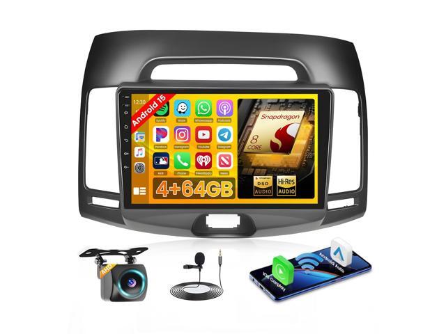 Qualcomn Chipset 8 Core 4+64GB Android 15 Car Stereo for Hyundai Elantra 2007-2010, 9 Inch Touch Screen Carplay Android Auto Radio DSP Hi-Res...