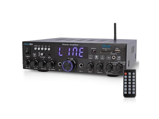 Wireless Bluetooth Home Stereo Amplifier- Multi-Channel, 200W Power Amplifier, Home Audio Receiver System w/ Optical/ Phono/ Coaxial, FM Radio,.
