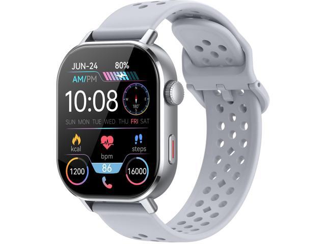 Smart Watch for Men, 2.06'HD AMOLED Military Multisport Fitness Tracker with Bluetooth Call/Compass/Barometer/Altitude 5ATM Water-Resistance Heart...