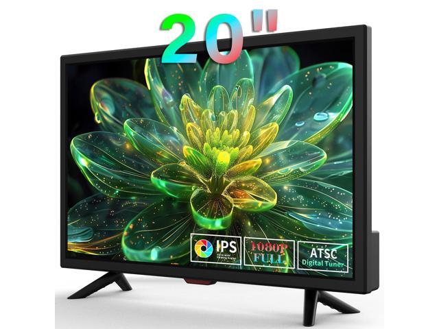 TV 20 inch,Full Viewing Angles 1080P HD,Small Kitchen Wall-Mounted Digital TV-HDMI/USB Ports-Dual Power DC-12V& AC Adapter Inputs for Your.