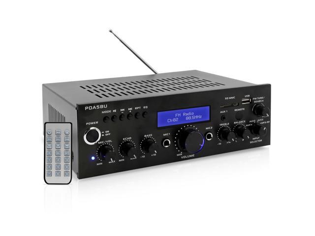 200 Watt Audio Stereo Receiver - Wireless Bluetooth Home Power Amplifier Home Entertainment System w/ AUX IN, USB Port, DVD CD Player, AM FM Radio,...