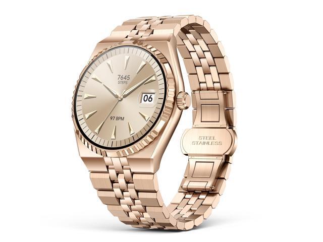 Business Luxury Smartwatch, 1.32' AMOLED HD Screen, Bluetooth 5.4 Calls, Stainless Steel Strap, 160+ Sports Modes, Fitness Watch with Heart.