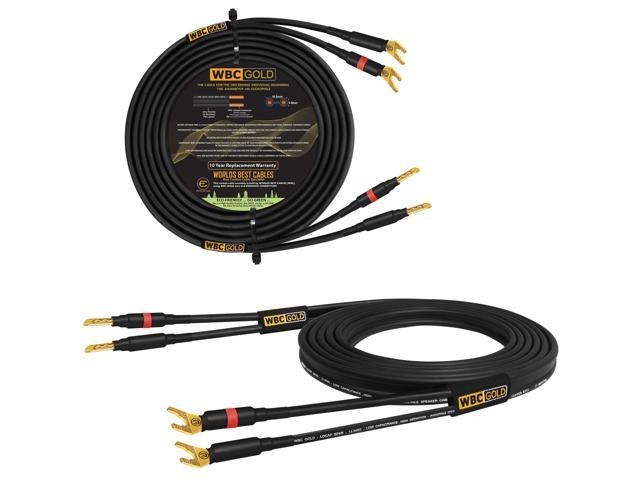 40 Foot WBC-GOLD-LOCAP-SPKR-10 AWG - Low-Capacitance - Low-Inductance - High Purity OFC - Audiophile HiFi Speaker Cable Pair with Eminence Gold.