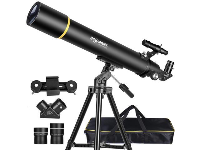 Telescopes for Adults Astronomy, 80mm Aperture 900mm Professional Refractor Telescope for Kids & Beginners, Compact and Portable Travel Telescopio.