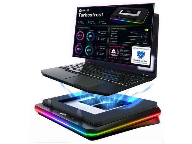 Turbofrost Laptop Cooling Pad for Gaming 4 x 4000 RPM Turbo Fans, RGB Lighting, 4 USB Ports, Dual Power (USB-C/DC), Sealed Foam for Fast Cooling ...