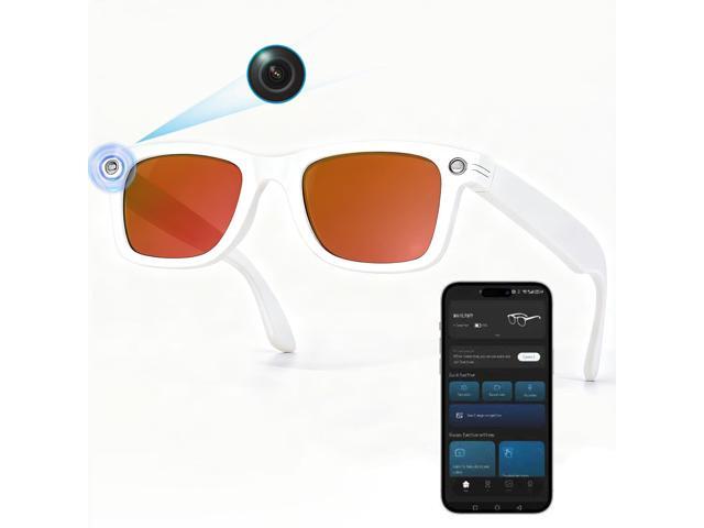 Sunglasses with Camera for Women, Bluetooth Smart Video Recording 8MP 1200P HD UV400, AI GPT Voice Assistant POV Glasses for Beach Vacation Travel.