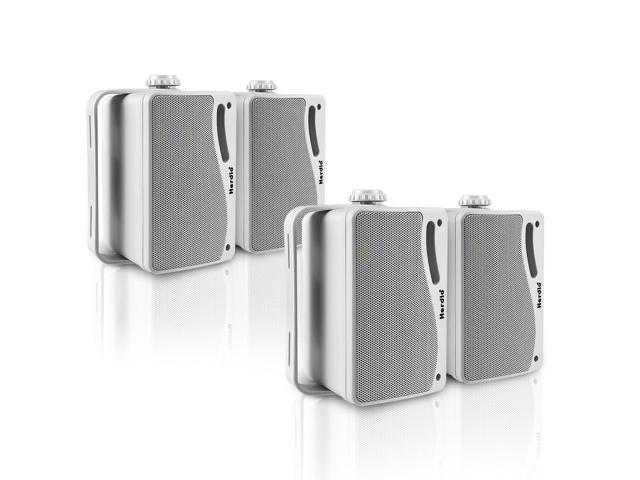 3.5 Inch Passive Outdoor Speakers Wired Waterproof Wall Mount Speakers with 400W Superior Sound, All-Weather Durability, for Home Patio Garden.