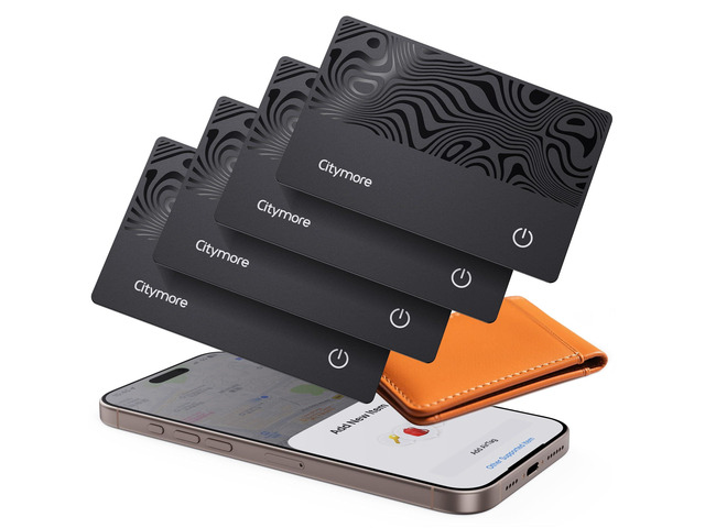 4Pack Wallet Tracker Card, for Airtag Wallet Bluetooth Tracker Smart Finder for Apple Air tag Find My[Apple MFi Certified] (iOS Only) IP68...