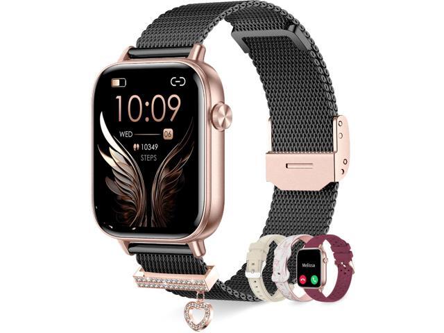 Smart Watches for Women with Bluetooth Call 4 Bands 1.83' Fitness Watch for iPhone Android Activity Tracker Pedometer Heart Rate Sleep SpO2 Monitor...