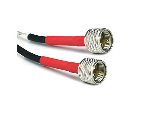 ECP Cable Experts RG-8X Coax Cable - 50 FT PL259 M/M Connectors - Heavy Duty Indoor/Outdoor Weatherproof Jumper Cables - CB, Ham Radio, Short Wave...
