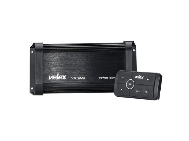 Water Resistant Bluetooth Marine 4 Channel Class A/B Amplifier Media Stereo on Boats UTV ATV Golf Carts and Cars