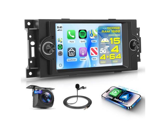 4G+64G Car Radio Stereo for Dodge Ram 1500 06-08,Chrysler 300C 05-07,Chrysler PT Cruiser,Jeep Grand Cherokee, Wireless Carplay Android Auto,6.2'.