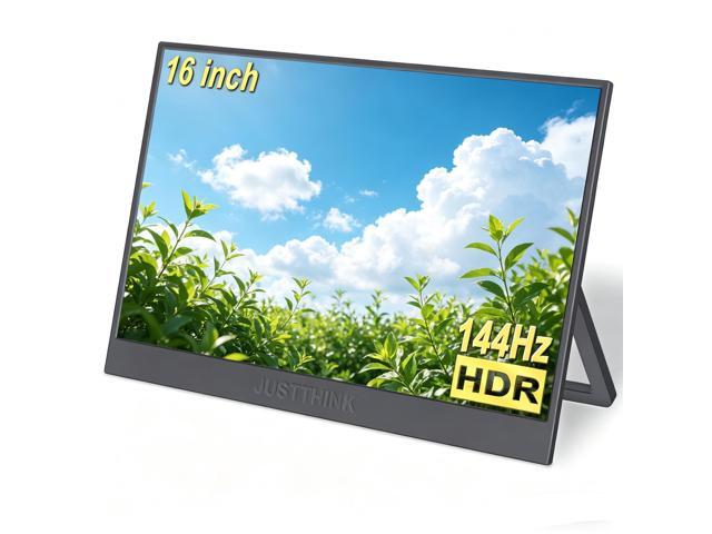 16 Inch Portable Monitor, 144Hz FHD Portable Laptop Monitor 1920x1200 Ultra Slim External Gaming Monitor HDR Eye Care Travel Second Screen for...