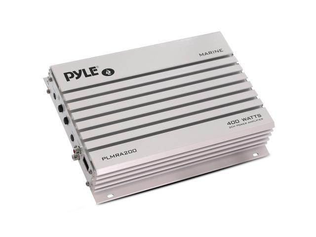 Hydra Marine Amplifier Upgraded Elite Series 400 Watt 2 Channel Bridgeable Audio Amplifier- Waterproof, Dual MOSFET Power Supply, GAIN Level...