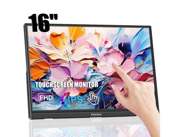 Portable Monitor Touchscreen 16 Inch FHD 1920x1200P HDMI USBC Travel Touch Screen Monitor IPS Display for PC Laptop Computer Ras Pi, 300cd/,...