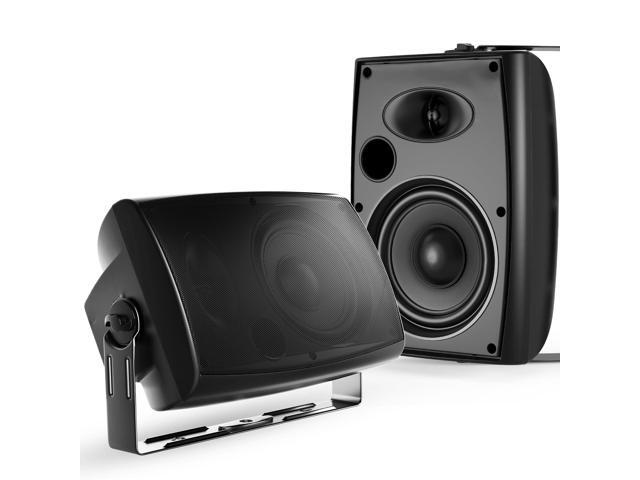 6.5-Inch 400W Outdoor Bluetooth Speakers Waterproof Wired, Wall-Mount Waterproof Speaker System for Patio, Home, Poolside, Deck, Backyard (Pair,Black)