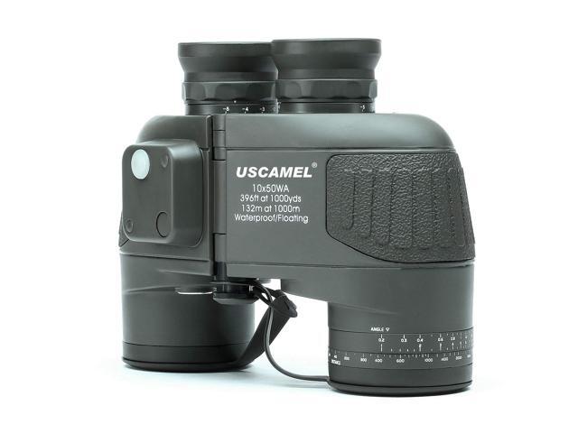 10X50 Marine Binoculars for Adults with Rangefinder Compass, Waterproof Marine Binoculars for Sailing Boating Fishing