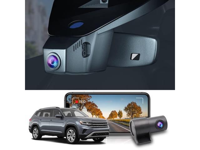 Front 4K+Rear 1080P Dash Cam Adapts for Volkswagen Atlas 2018-2026 (Model B/Broad Rear Cover) & Cross Sport 2020-2026, OEM Look, Dual HD Video,...