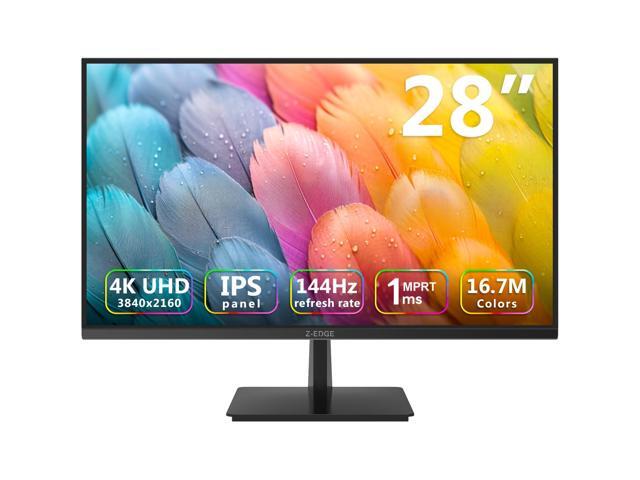 4K Monitor, Z-Edge 28 inch IPS Monitor, UHD 3840x2160 IPS Computer Monitor, 300 cd/m², 144Hz Refresh Rate, 1ms MPRT Response Time, U28I4K...