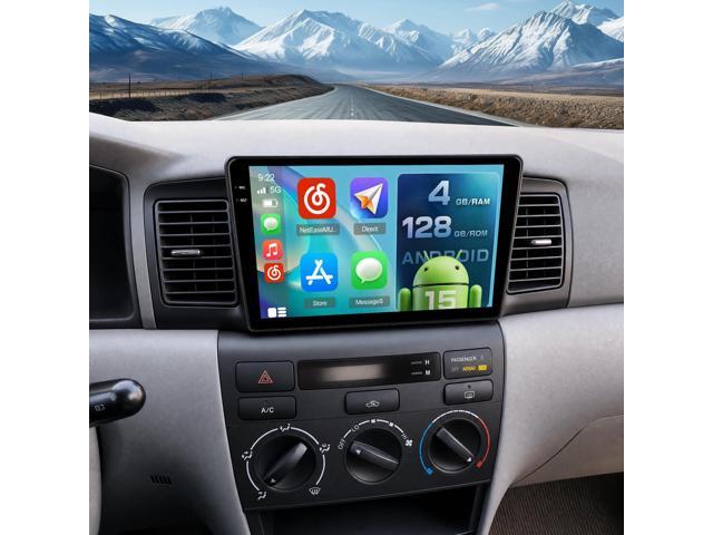 [DSP & 32EQ] 4+128G Car Radio for Toyota Corolla EX 2005-2012, 9' 1280 * 720 Touch Screen for Corolla Car Stereo Wireless CarPlay Android Auto 5GHz.