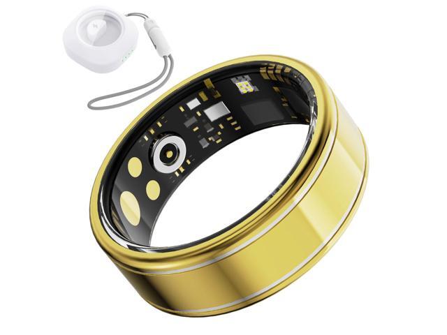 Smart Ring Health Tracker, Fitness Tracker Ring for Women Men, Monitoring of Pedometer, SpO2, Sleep Quality, Heart Rate, No Subscription Fee, Sport...