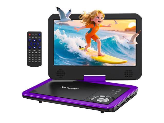 Portable DVD Player 12.5', with 10.5' HD Swivel Screen, Car Travel DVD Players 5 Hrs Rechargeable Battery, Region-Free Video Player for Kids.