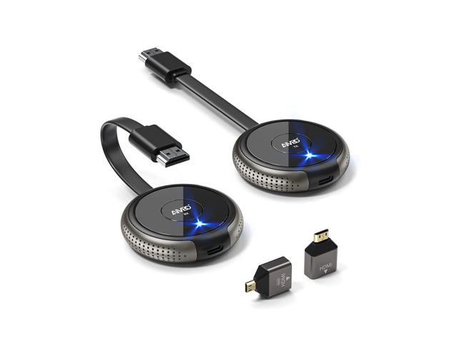 Wireless HDMI Transmitter and Receiver Kit 4K, Casting 2.4/5GHz Stable Video/Audio to Monitor, Projector, HDTV, Wireless HDMI Extender 165FT/50M...