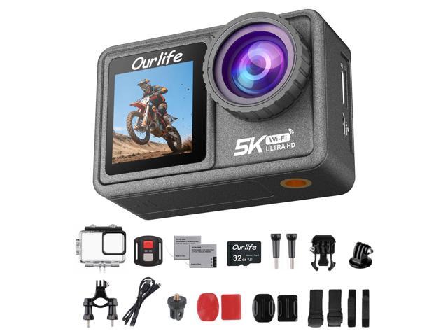 5K/30fps Action Camera,Vlogging Camera with a 1/2.3 Sensor,30M Waterproof Underwater Camera,170° Wide FOV Video,Stunning Low-Light Imaging EIS...