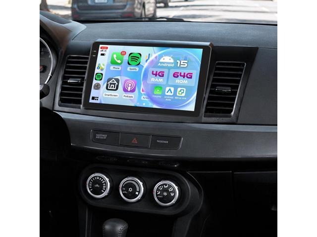 5Ghz WiFi [4G+64G] Android 15 Car Radio for Mitsubishi Lancer 2008-2017 Car Stereo with Wireless Carplay/Android Auto, 10 Inch HD Touch Screen with.