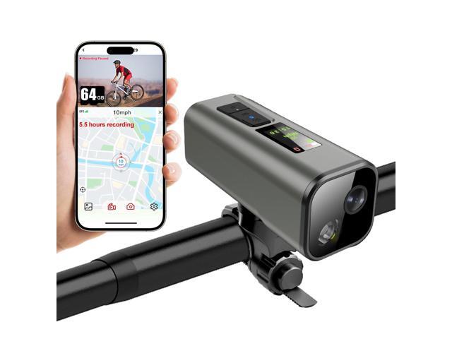 Action Camera 4K 30fps with GPS Tracker, Wireless Bike Camera, Cycling Speedometer/Odometer, Free 64G Card, Anti-Shake Sport DV, IP65 Waterproof,...