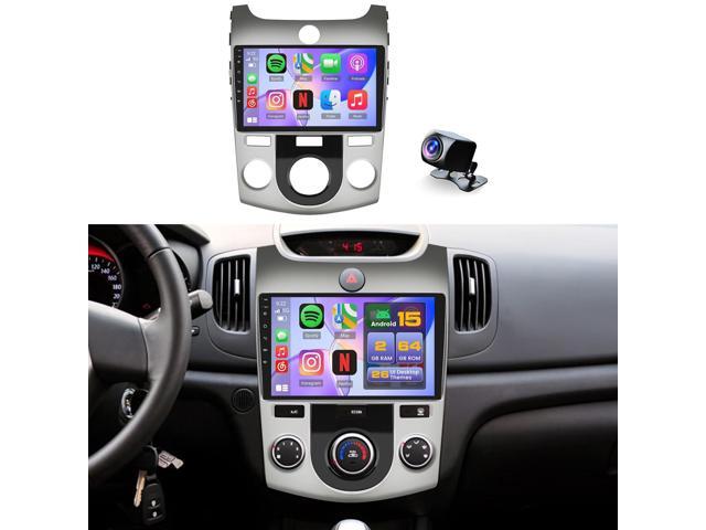 [2+64G] Android 15 Car Stereo for Kia Forte 2008-2012 (Manual A/C) Wireless CarPlay Android Auto,9 Inch Touch Screen Bluetooth Radio GPS WiFi Dual.
