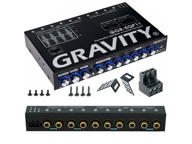GR-EQP11 Digital Bass Machine 1/2 Din 9V 4-Way Car Parametric Equalizer w/Front, Rear + Sub Output and Night Illumination