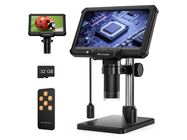 Digital Microscope for Adults Kids, 7inch Screen Coin Magnifier Microscopes for Error Coins PCB, Bugs, STEM Learning, Soldering Electronics.