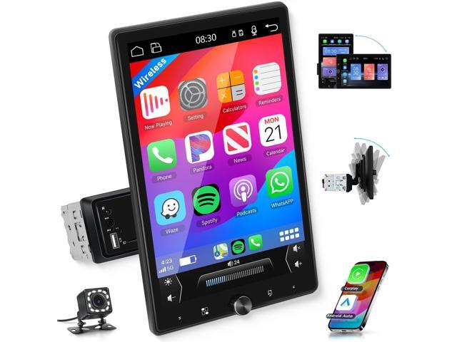 10.4 Wireless CarPlay Stereo Single Din Car Radio,2025 Upgraded Rotatable HD IPS Touch Screen,Wireless Android Auto Car Play Screen Bluetooth.