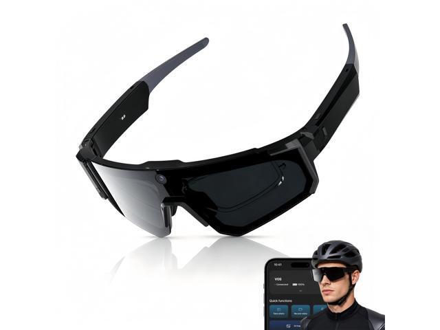 AI Smart Glasses with Camera, HD Stabilized Video Recording Glasses, Waterproof Bluetooth Sunglasses with Ai Assistant, Touch Control, UV...