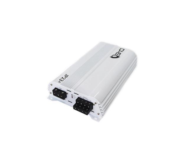 JP234 White Gloss 2000W 4-Channel Class D Car Audio Amplifier, 234W x 4 @ 14.4V - 4 ohms, 334W x 4 @ 14.4V - 2 ohms, Multi-Speaker System