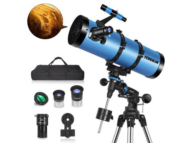 Telescope150EQ for Adults High Powered, Professional Newtonian Reflector Telescope for Beginner in Astronomy, with Carry Bag, Stainless Tripod,...