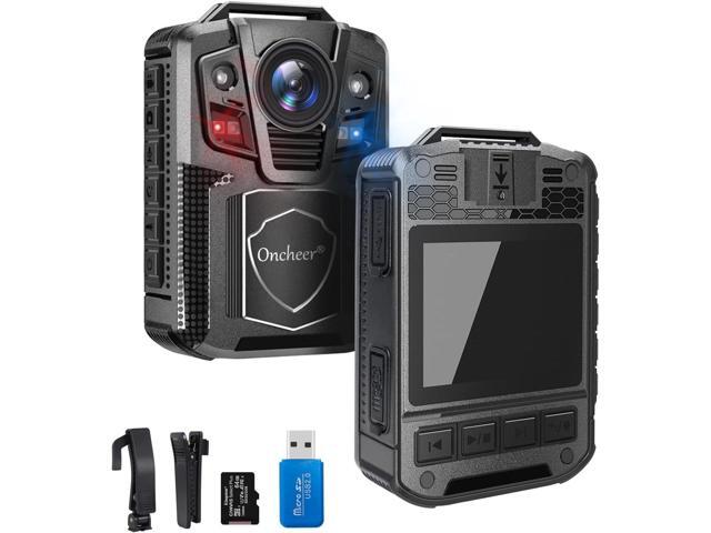 1080P Patrol Police Infrared Night Vision Body Camera with 64G Kingston SD Card, Shoulder & Waist Clip, Vedio Audio Recorder Bodycam, 24H Record...