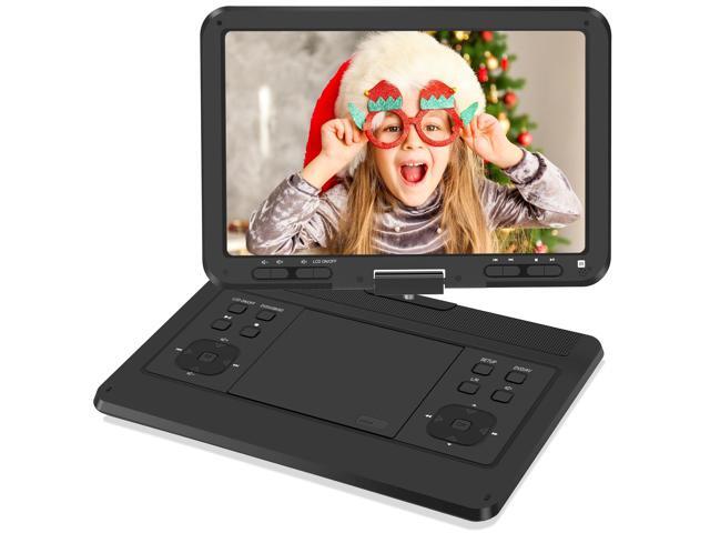 16.9'' Portable DVD Player with 14.1 HD Large Swivel Screen, DVD Player Portable with Screen Buttons for Easy Control, 6 Hrs Battery, Car Charger,.