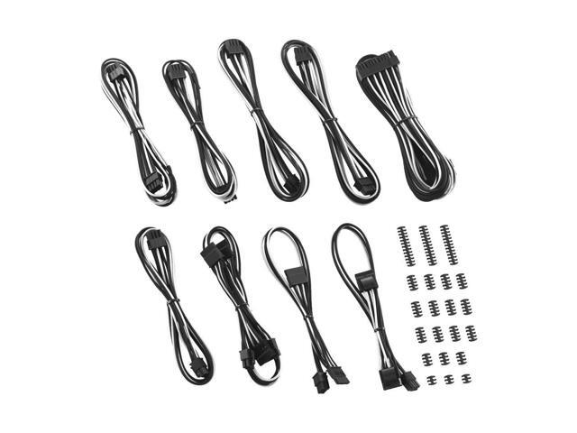 E-Series Classic ModFlex Sleeved Cable Kit for EVGA G/G+ / P/P+ / T (Black + White)