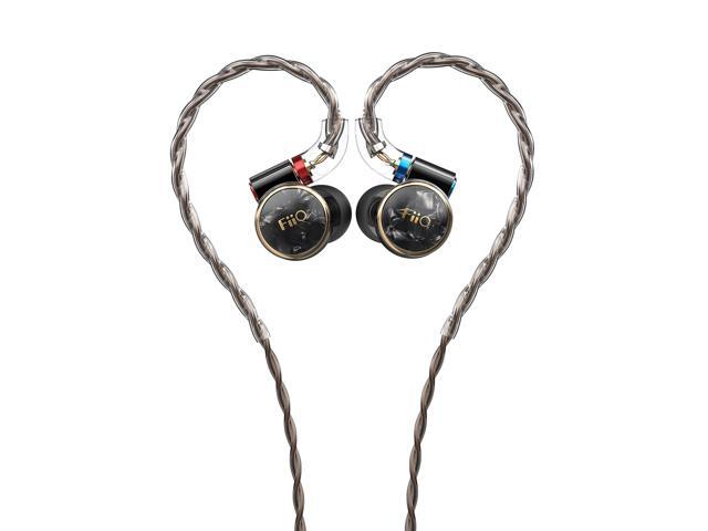 FD3 Earphones in-Ear Earbuds High Resolution 1DD Bass Heavy MMCX Connector (Black)
