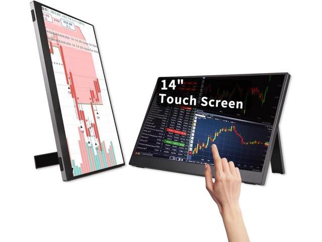 14' Portable Touchscreen Monitor, 1920 x 1200 IPS/HDR Ultra-Slim Travel Display with VESA Mount & Smart Cover, Kickstand & Speakers, HDMI USB-C...