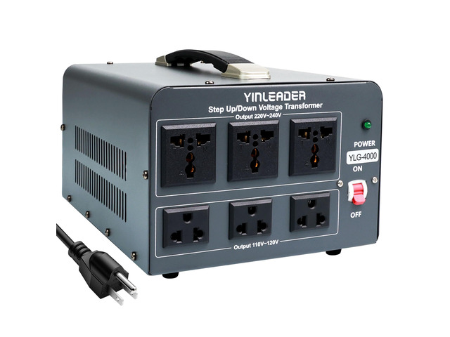4000W 120V to 240V Voltage Converter Transformer Step Up/Down 110/120V(US/CA/MX) - 220/240V(CN/AU/UK/EU)