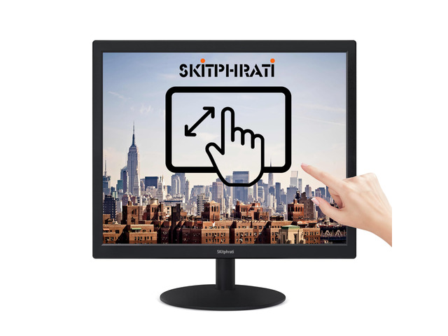 17' Square 1280x1024 10-Point Multi Touch Screen Monitor with HDMI, VGA, Type B Ports, 75Hz, 5:4 Aspect Ratio, VESA Wall Mountable, PC Touch...