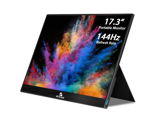 144Hz 17.3 Inch Portable Gaming Monitor, FreeSync, G-SYNC Compatible, FHD IPS Computer Display, Eye Care Screen with HDMI/Type C for Laptop...