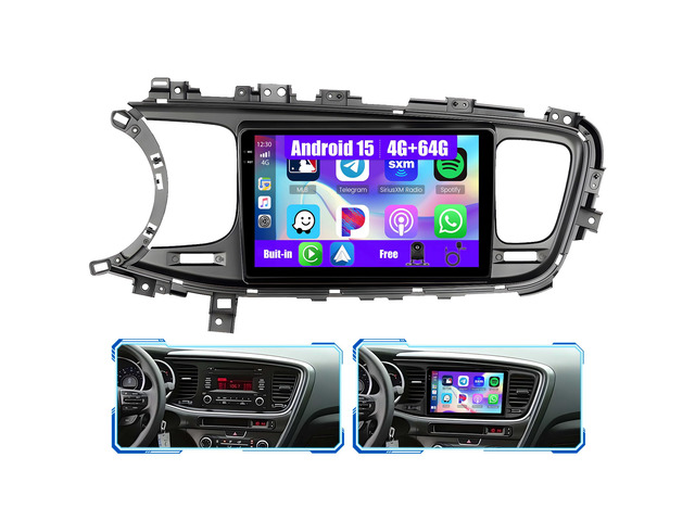 5Ghz WiFi 4G+64G Android 15 Car Radio for Kia Optima K5 2011-2015 Car Stereo with Wireless Carplay Android Auto,5.0 Bluetooth,Build-in EQ,9inch IPS...