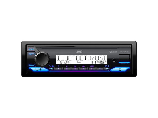 KD-SX38MBT Car Stereo with Bluetooth, 4-Ch Marine Radio Receiver, AM/FM Single Din Radio, Aux-in, USB, Streaming, RGB Illumination, Use as in-Dash...