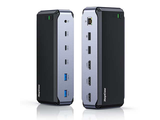 USB C Docking Station Dual Monitor for MacBook Pro/Air, 13-in-1 Triple 4K Display Laptop USB-C Hub, Type C Dock with 3 * 4K HDMI, PD3.0, 7 USB,...