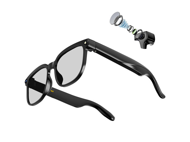 AI Smart Glasses with Camera, 8MP 4K HD Video & Photo Capture, Real-Time Translation, Recording Glasses with AI Assistant, Open-Ear Audio, Object...